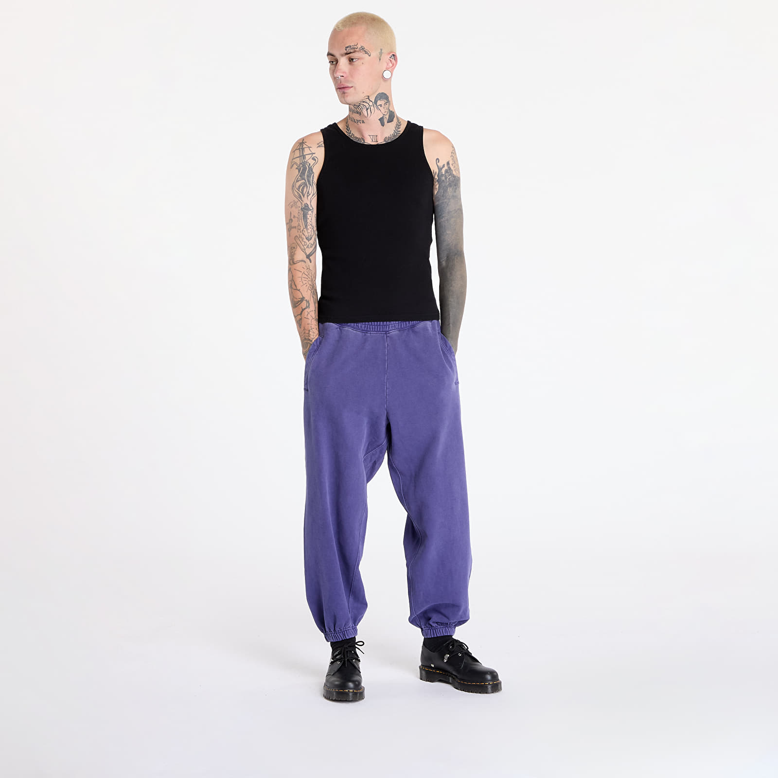 Pantalones de chándal para hombre Carhartt WIP Vista Grand Sweat Pant Aura Garment Dyed