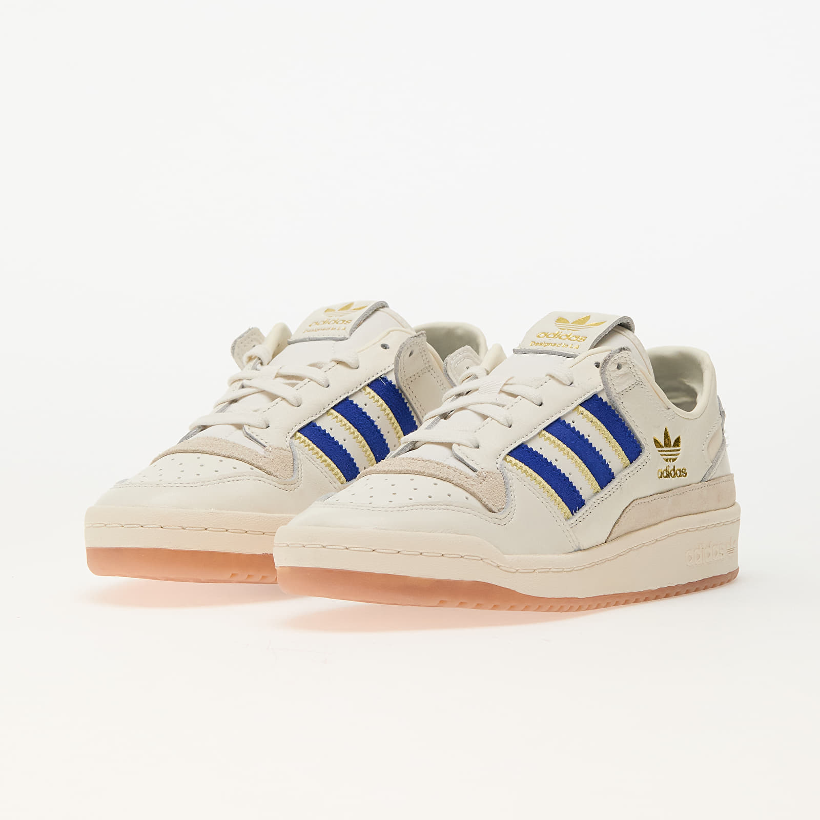 Women's sneakers and shoes adidas Forum Low Cl W Cloud White/ Royal Blue/ Almost Yellow