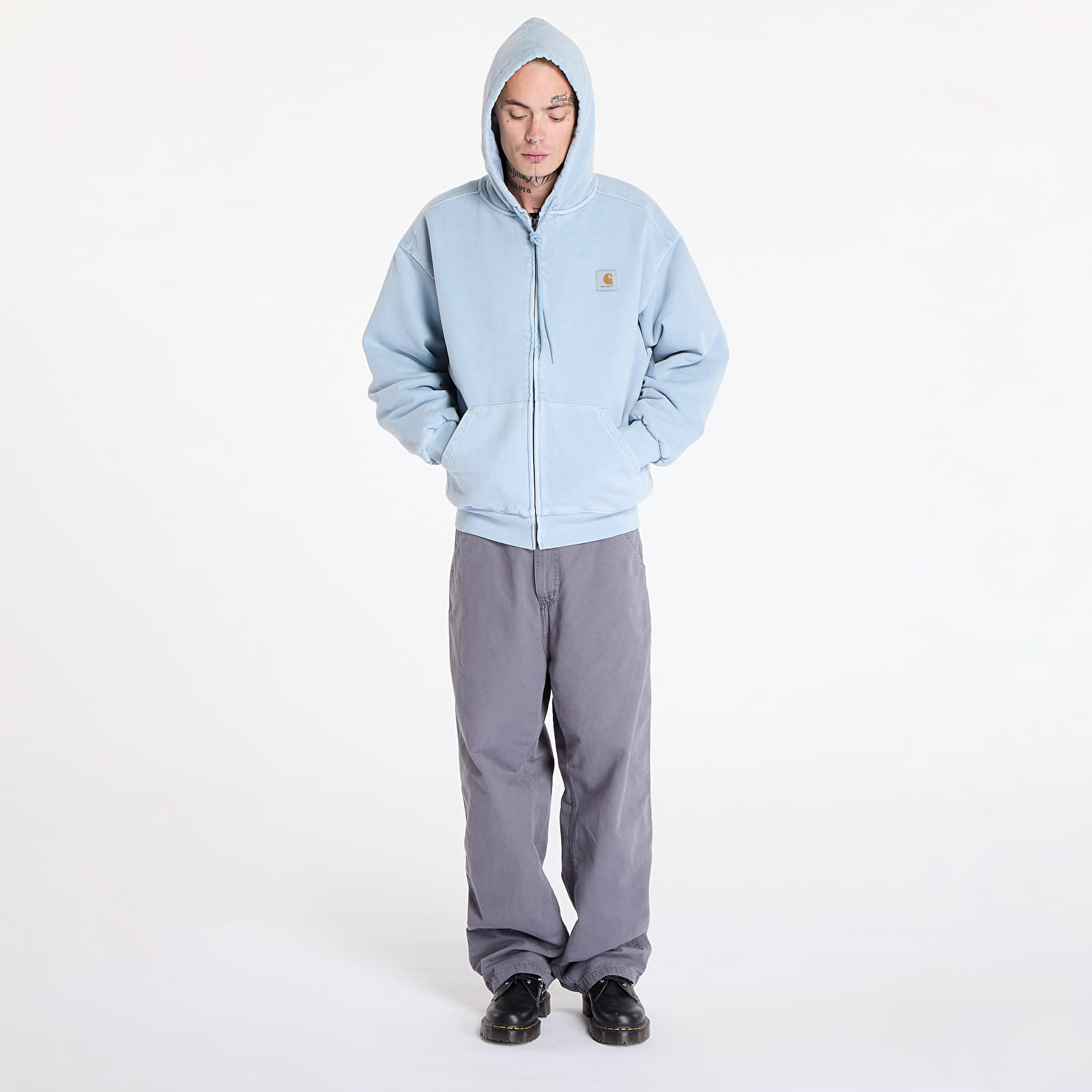 Herren-Sweatshirts Carhartt WIP Hooded Vista Jacket UNISEX Dusty Ice Garment Dyed