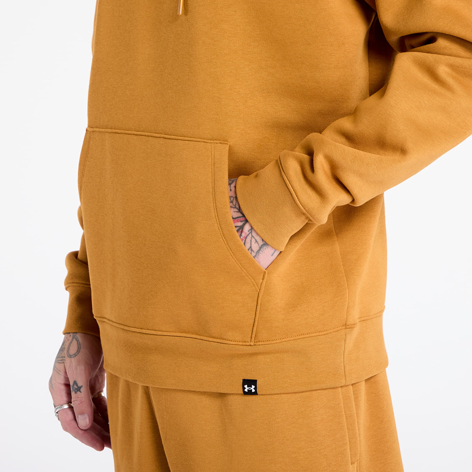 Hoodies and sweatshirts  Under Armour Project Rock Icon Fleece Hoody Yellow Ochre/ Silt