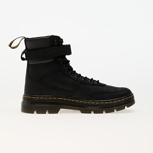 Dr. Martens Combs Tech Leather 8 Tie Boot Black | Queens