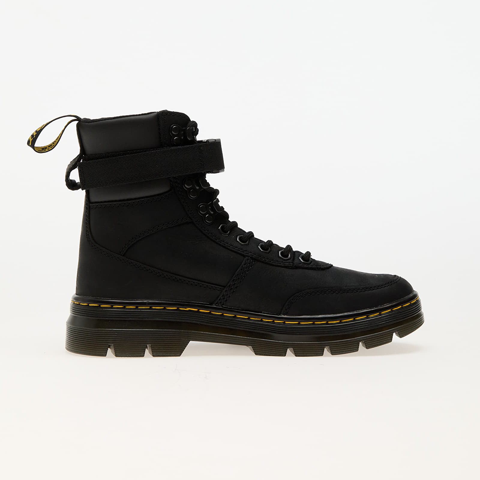 Pantofi Dr. Martens Combs Tech Leather 8 Tie Boot Black