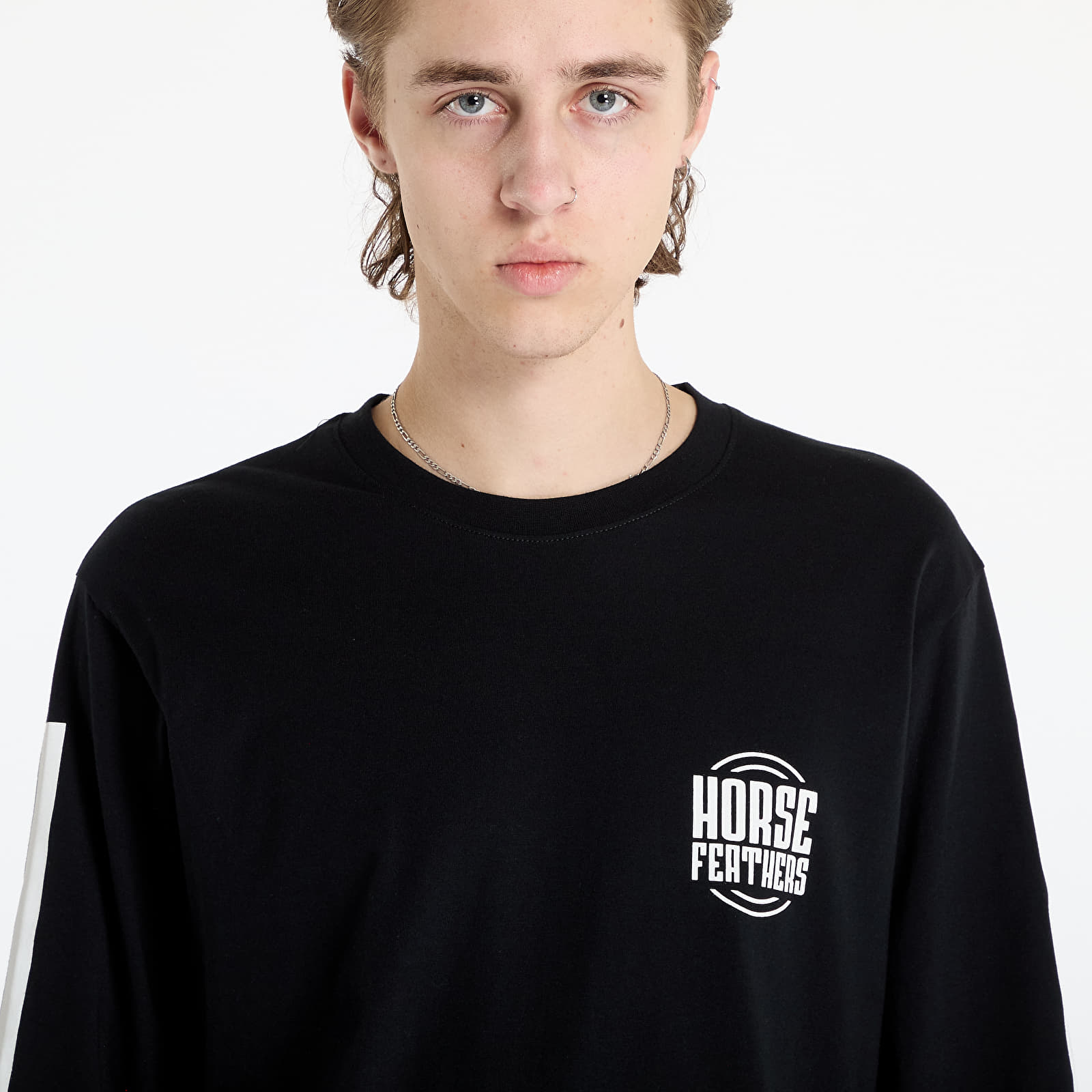 Men's T-shirts Horsefeathers Tall Typo Long Sleeve T-Shirt Black