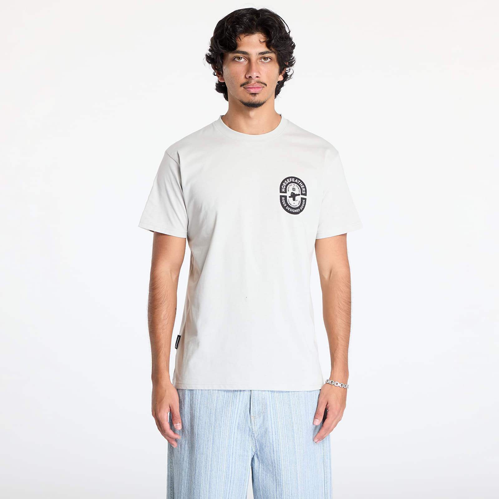 Tricou Horsefeathers Powder Badge II T-Shirt Cement