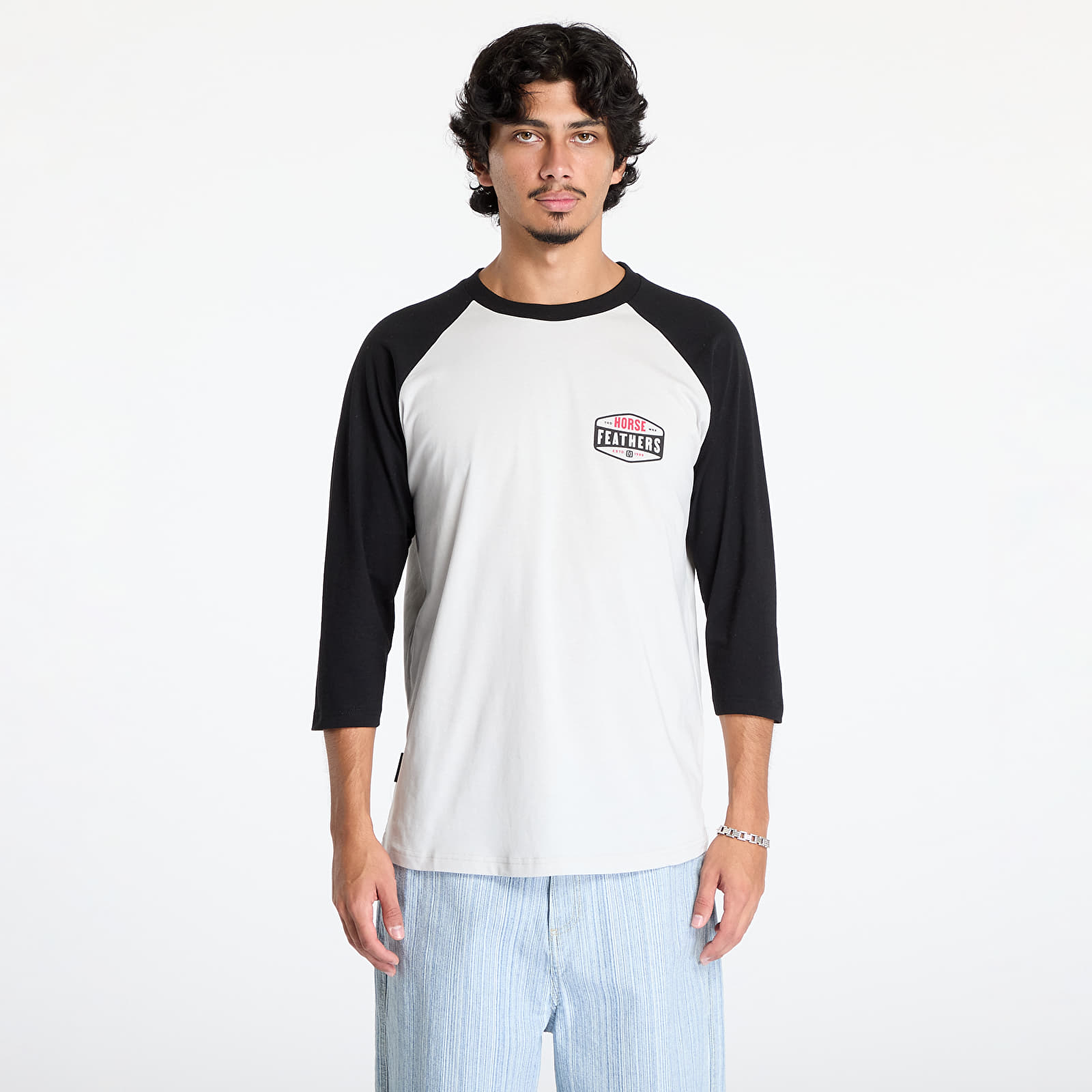 Men's T-shirts Horsefeathers Hexagon II Raglan T-Shirt Cement