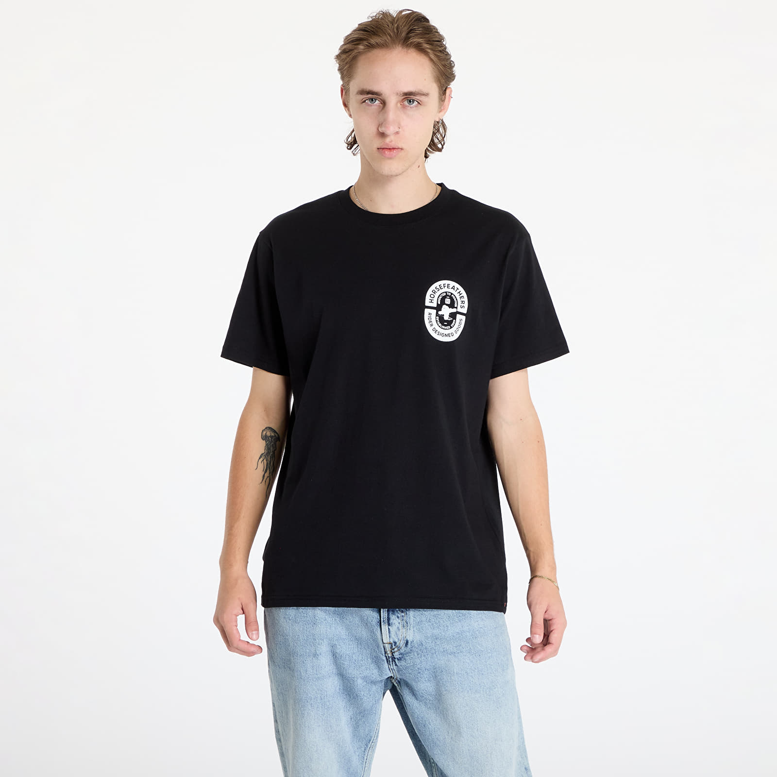 Men's T-shirts Horsefeathers Powder Badge II T-Shirt Black
