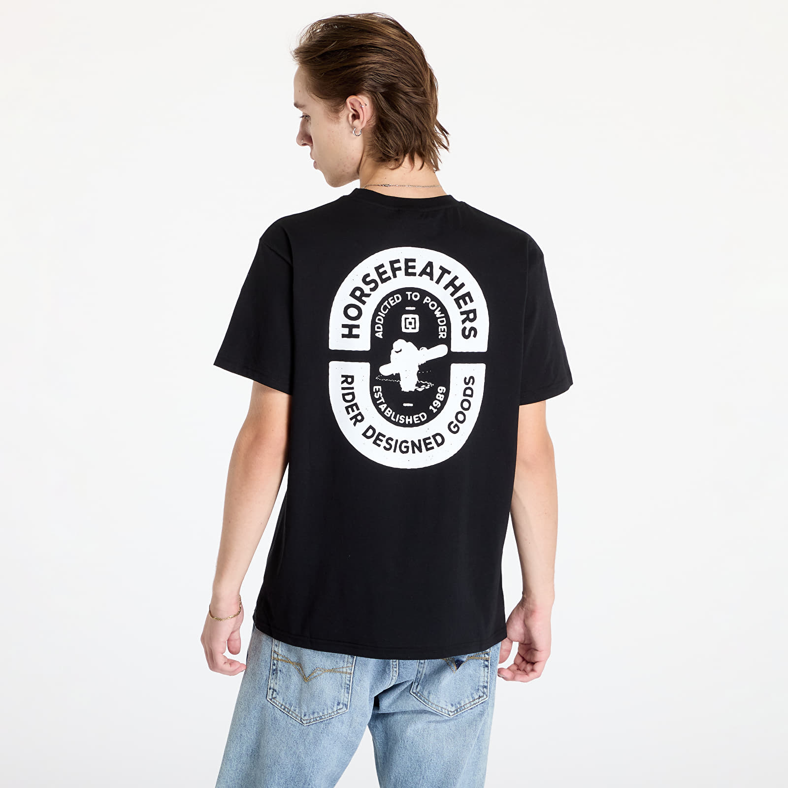 Men's T-shirts Horsefeathers Powder Badge II T-Shirt Black