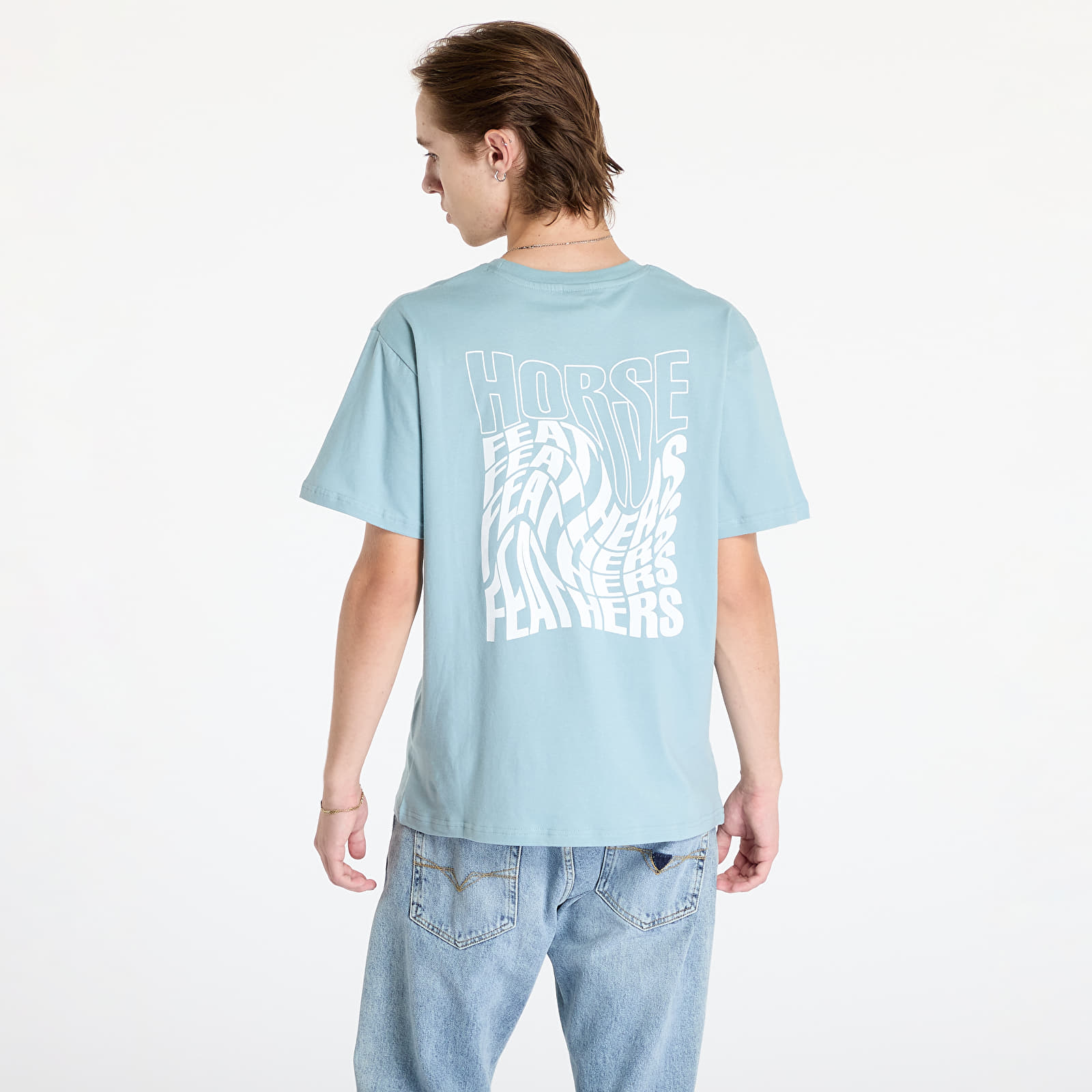 Meeste T-särgid Horsefeathers Distort T-Shirt Blue Haze