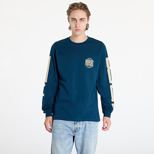 T-krekls Horsefeathers Tall Typo Long Sleeve T-Shirt Pond