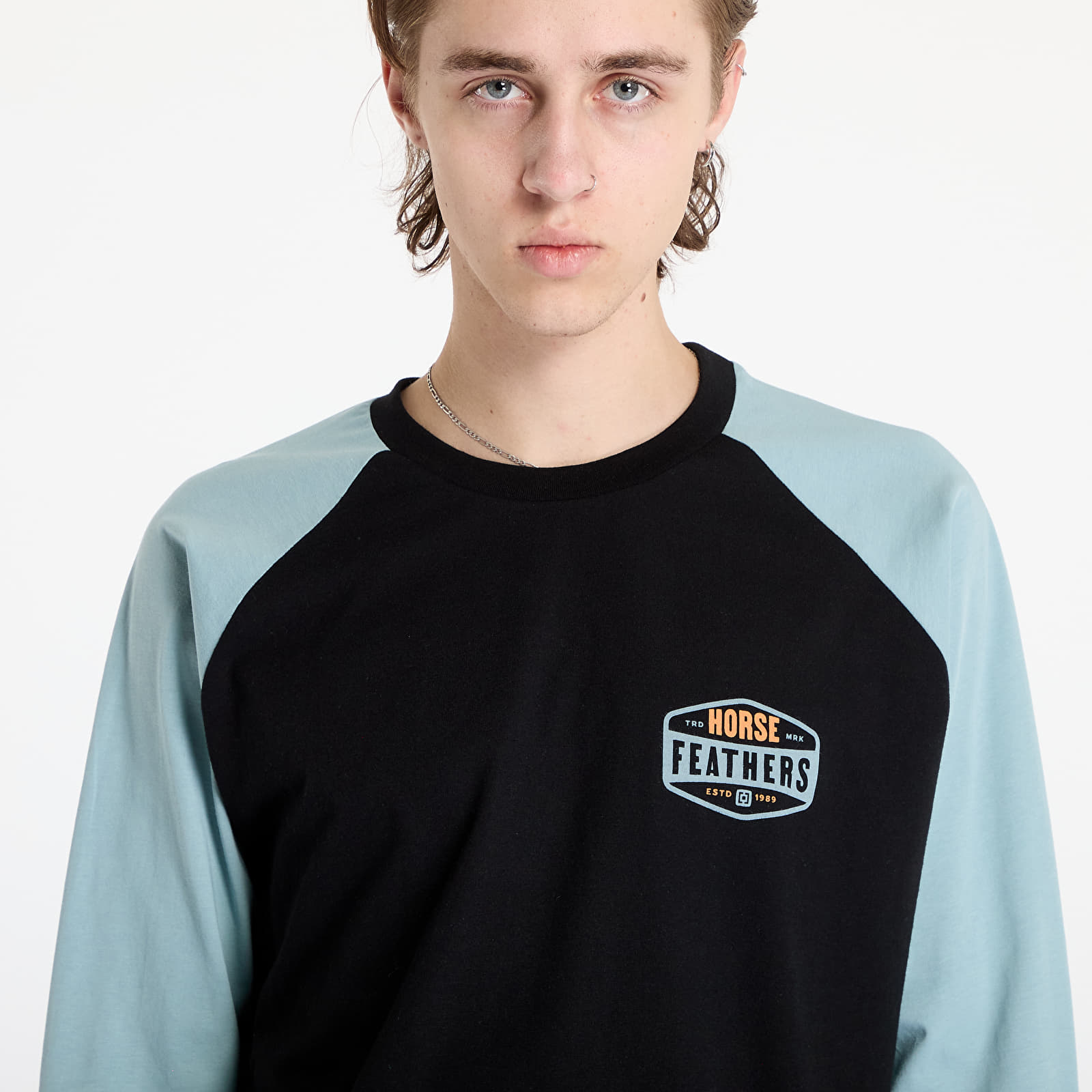 Men's T-shirts Horsefeathers Hexagon II Raglan T-Shirt Black