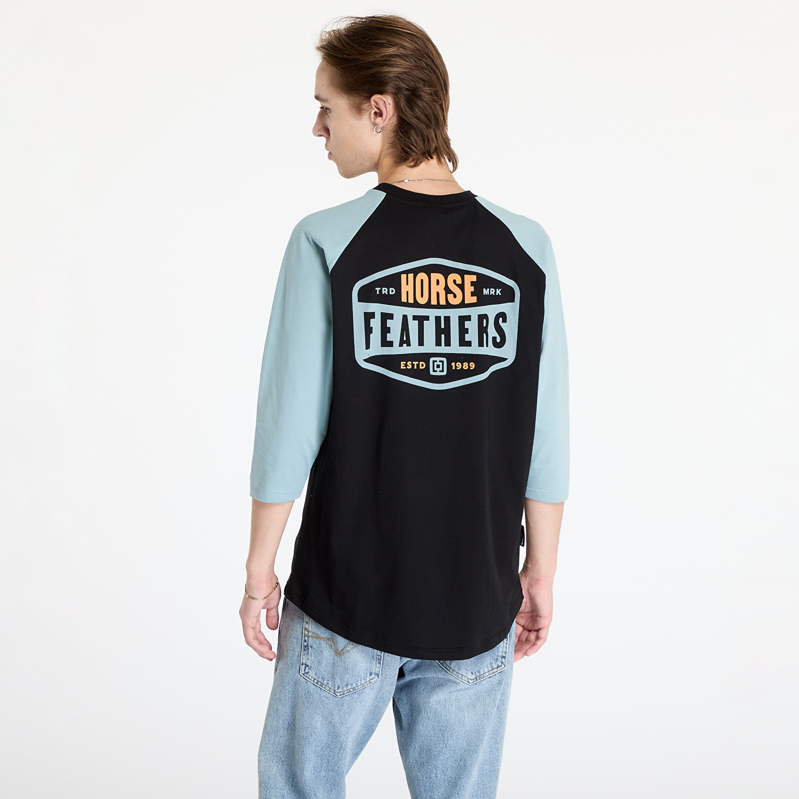 Men's T-shirts Horsefeathers Hexagon II Raglan T-Shirt Black