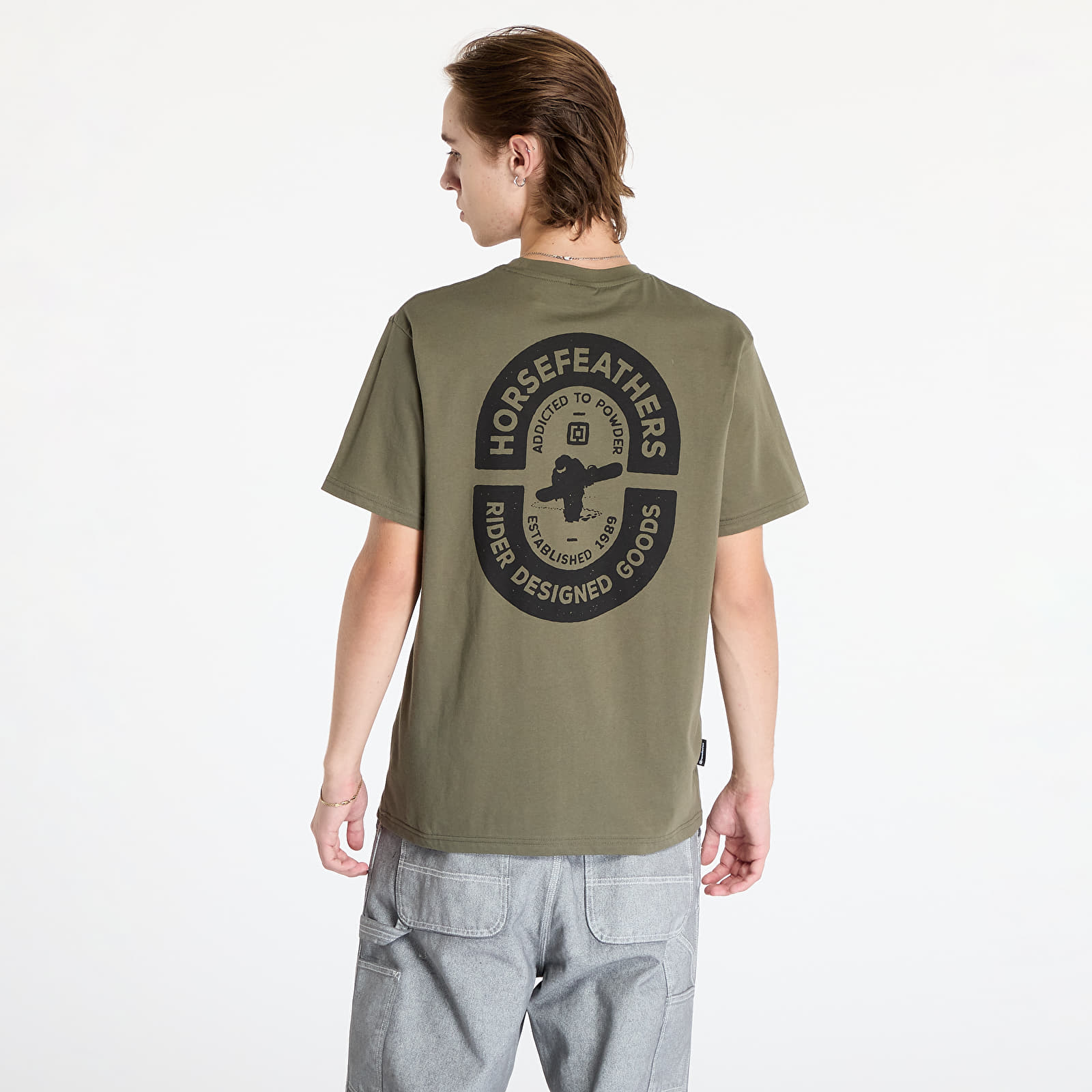 Meeste T-särgid Horsefeathers Powder Badge II T-Shirt Burnt Olive