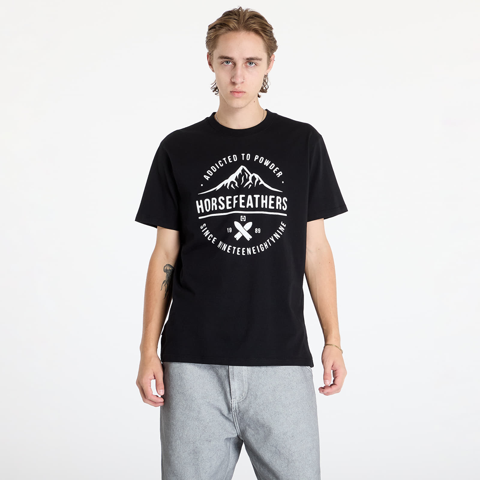 Tricou Horsefeathers Atp Emblem T-Shirt Black