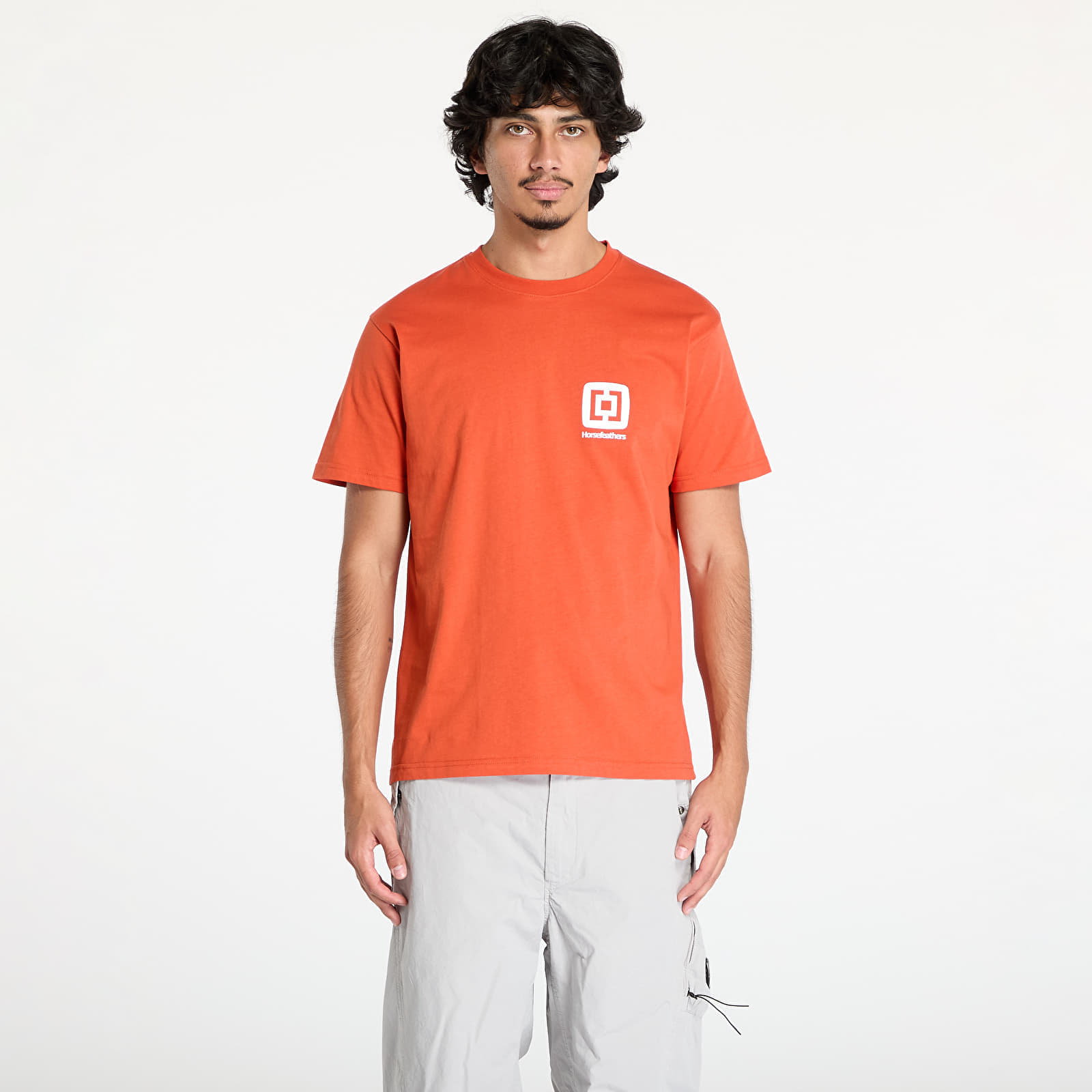 Tricou Horsefeathers Mini Logo T-Shirt Orange Rust