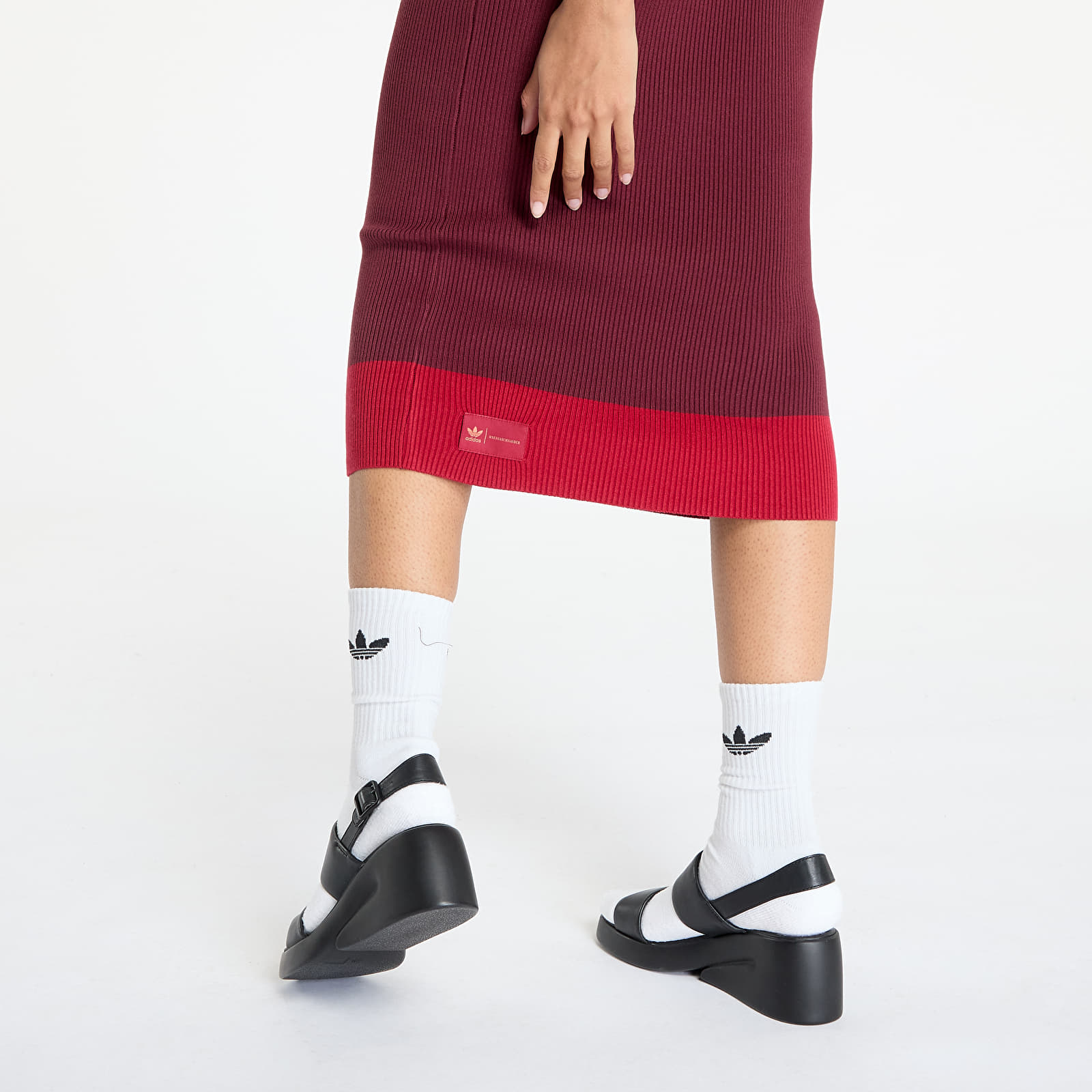 Vestido adidas x KSENIASCHNAIDER Knitted Dress Coral Fusion/ Bright Red/ Shadow Red