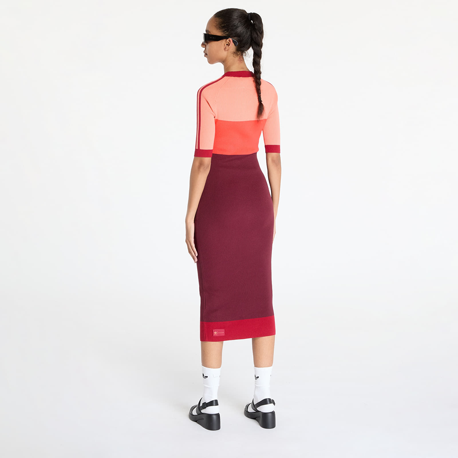 Vestido adidas x KSENIASCHNAIDER Knitted Dress Coral Fusion/ Bright Red/ Shadow Red