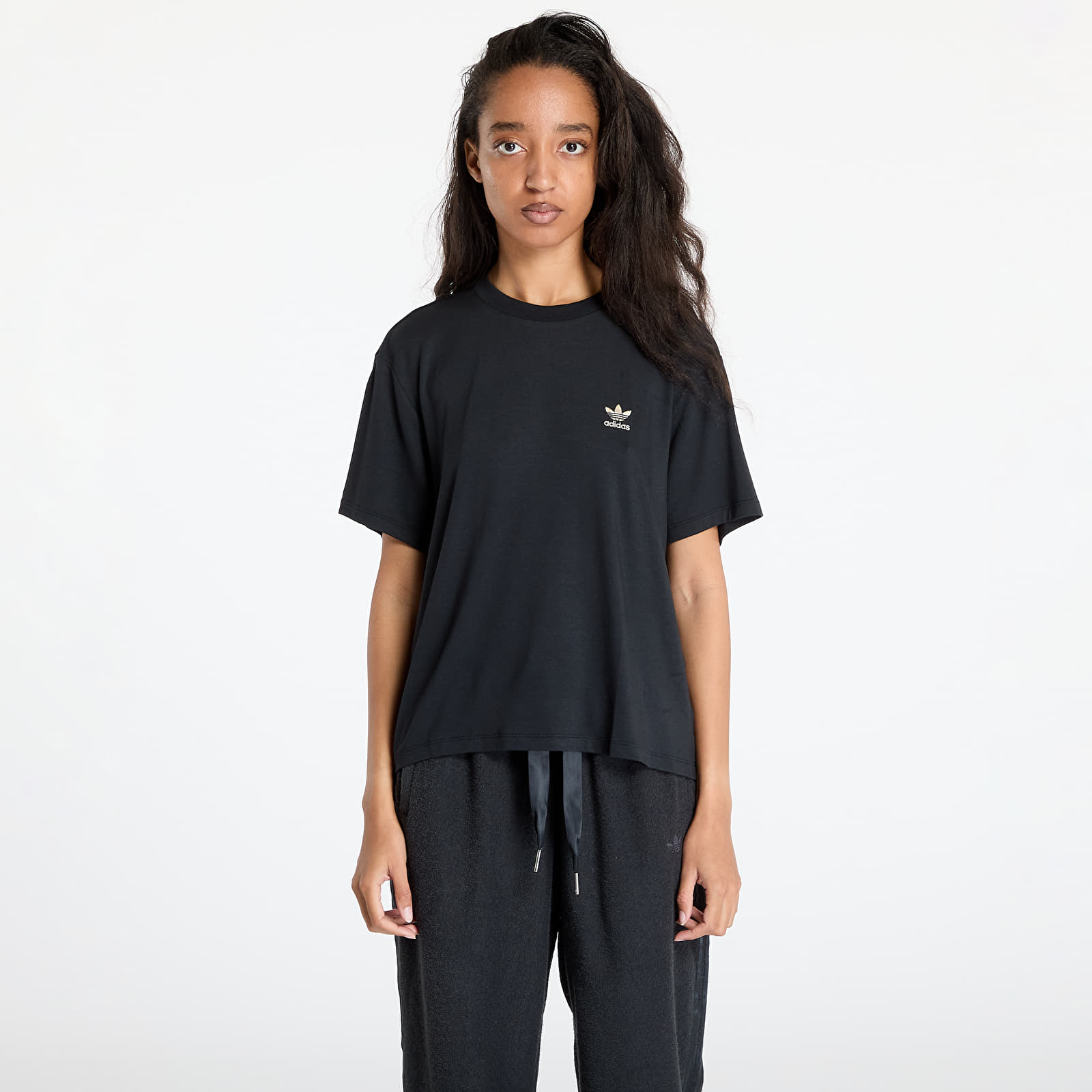 Naiste T-särgid adidas Leopard Trefoil Infill Tee Black