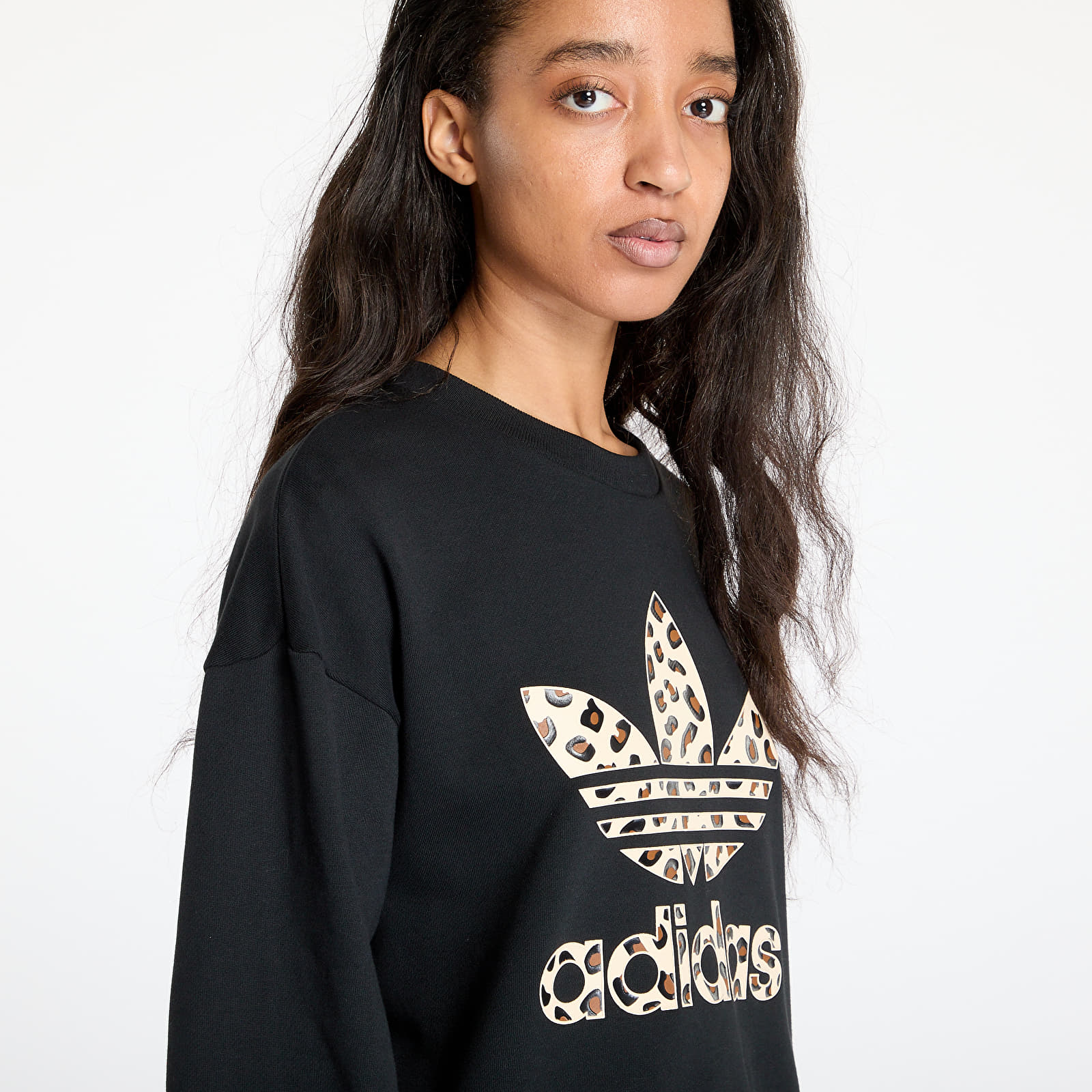 Bluzy damskie adidas Leopard Sweatshirt Black