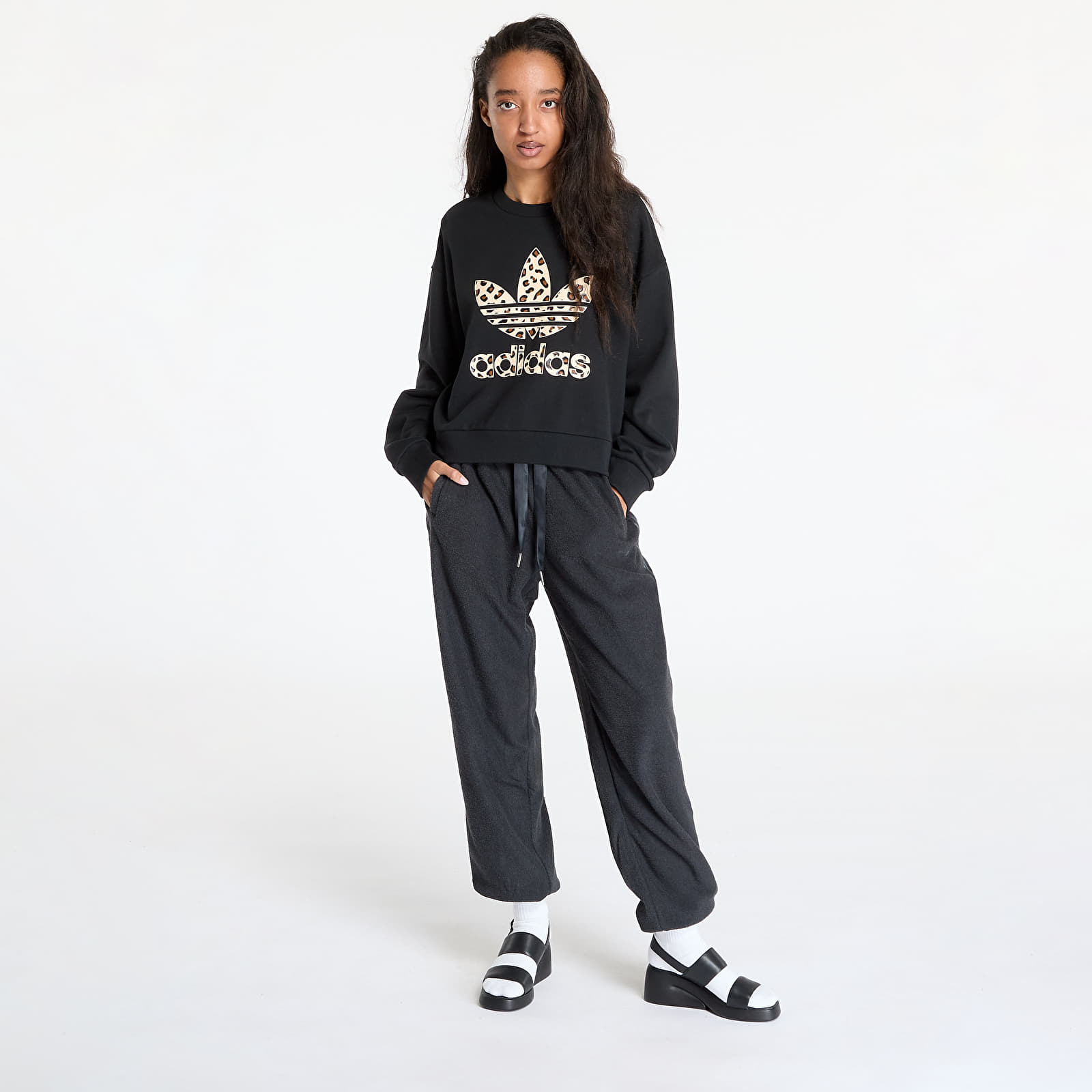 Bluzy damskie adidas Leopard Sweatshirt Black