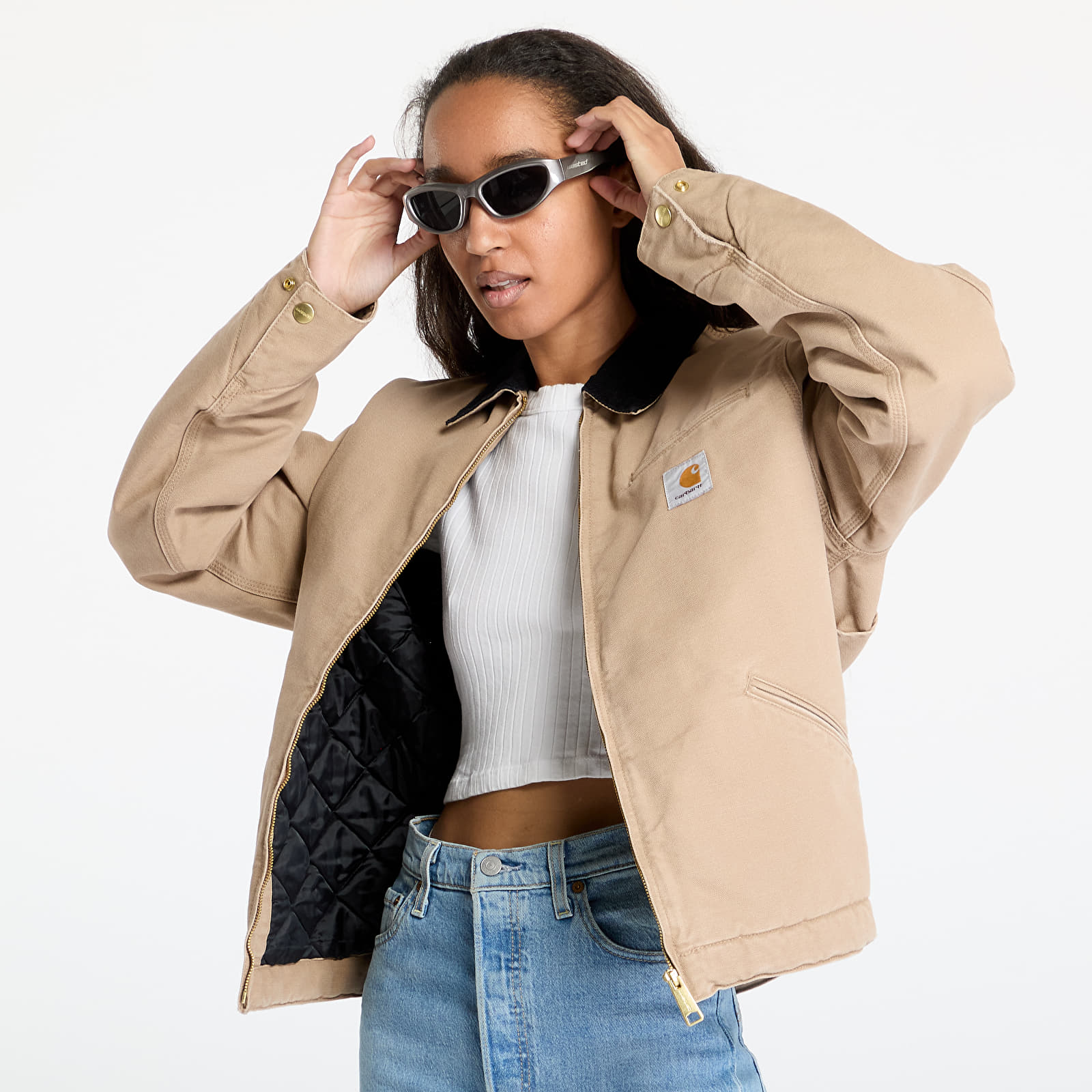 Chaquetas Carhartt WIP OG Detroit Jacket UNISEX Peanut/ Black Aged Canvas