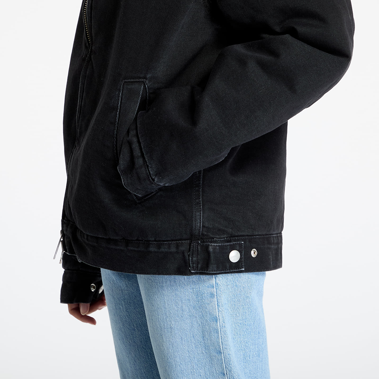 Μπουφάν Carhartt WIP Herald Jacket UNISEX Black/ Wall Stone Washed