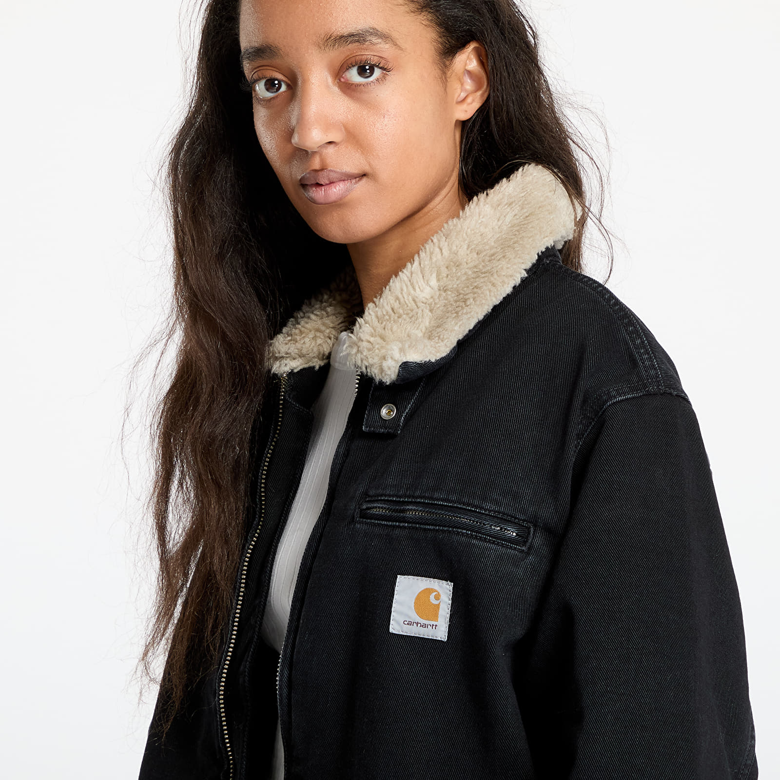 Μπουφάν Carhartt WIP Herald Jacket UNISEX Black/ Wall Stone Washed