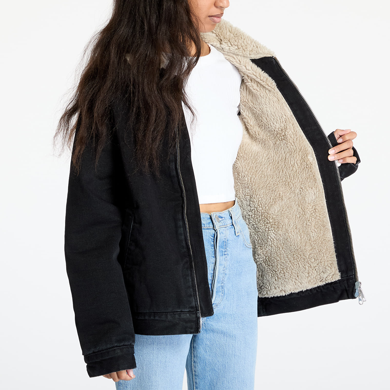 Μπουφάν Carhartt WIP Herald Jacket UNISEX Black/ Wall Stone Washed