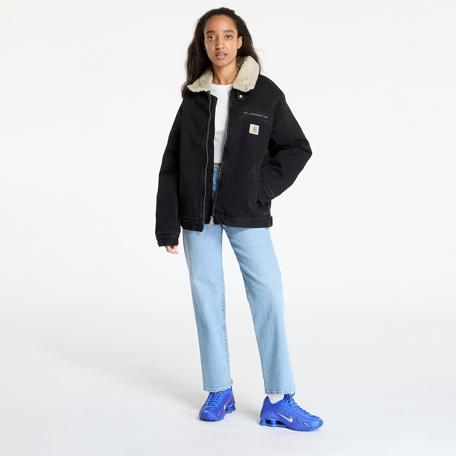 Μπουφάν Carhartt WIP Herald Jacket UNISEX Black/ Wall Stone Washed