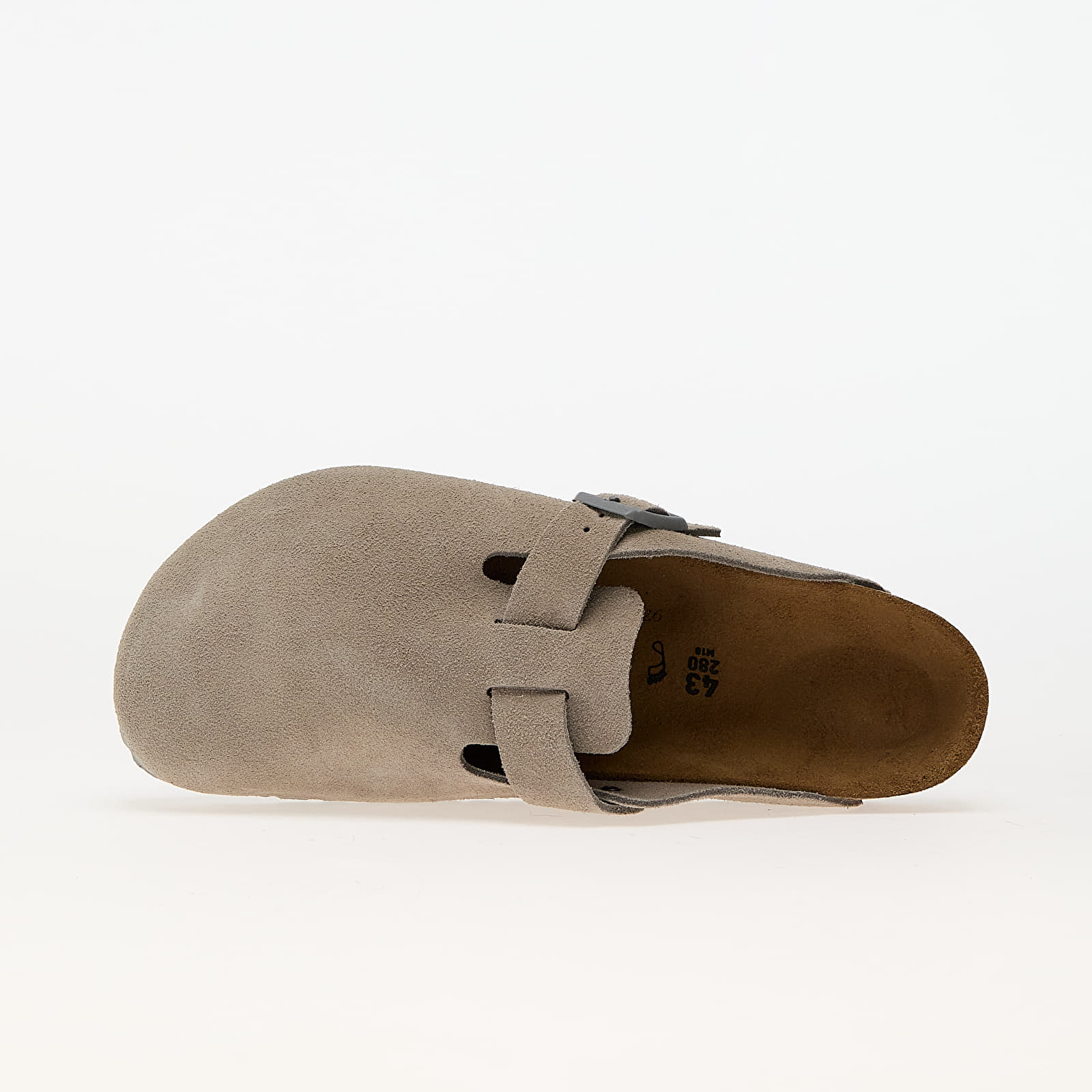 Scarpe uomo Birkenstock Boston Suede Leather Stone Coin