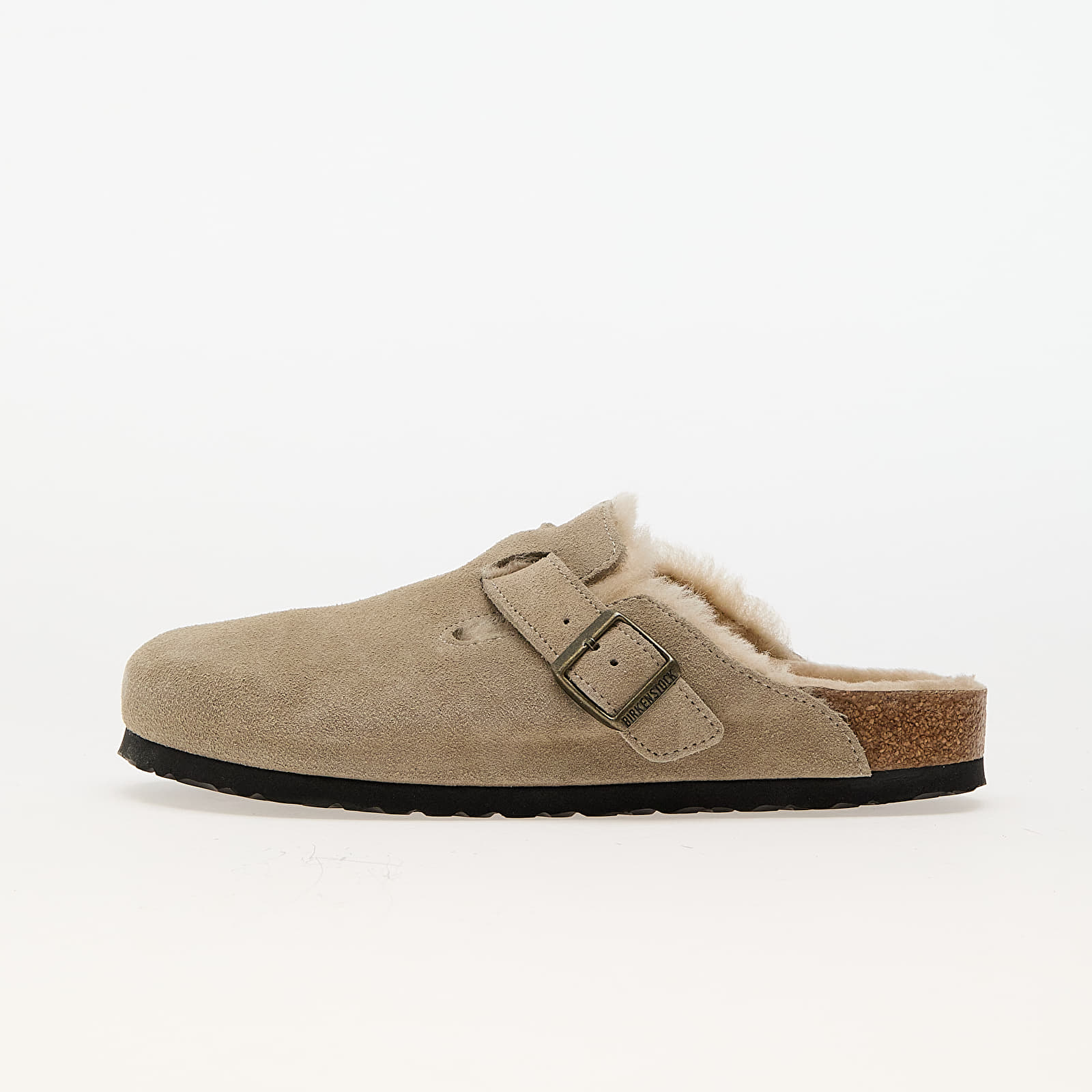 Sneakers und Schuhe für Frauen Birkenstock Boston Shearling Suede Leather/Fur Taupe