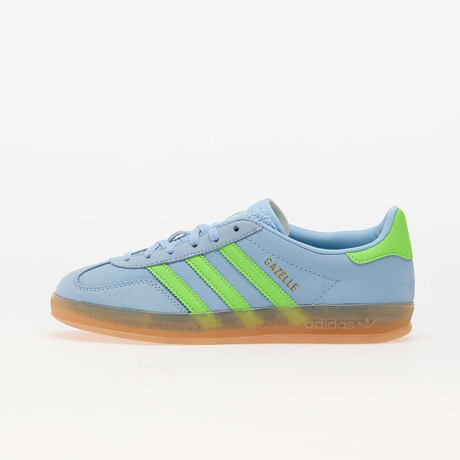 Women's sneakers and shoes adidas Gazelle Indoor W Clear Sky/ Solar Green/ Gum