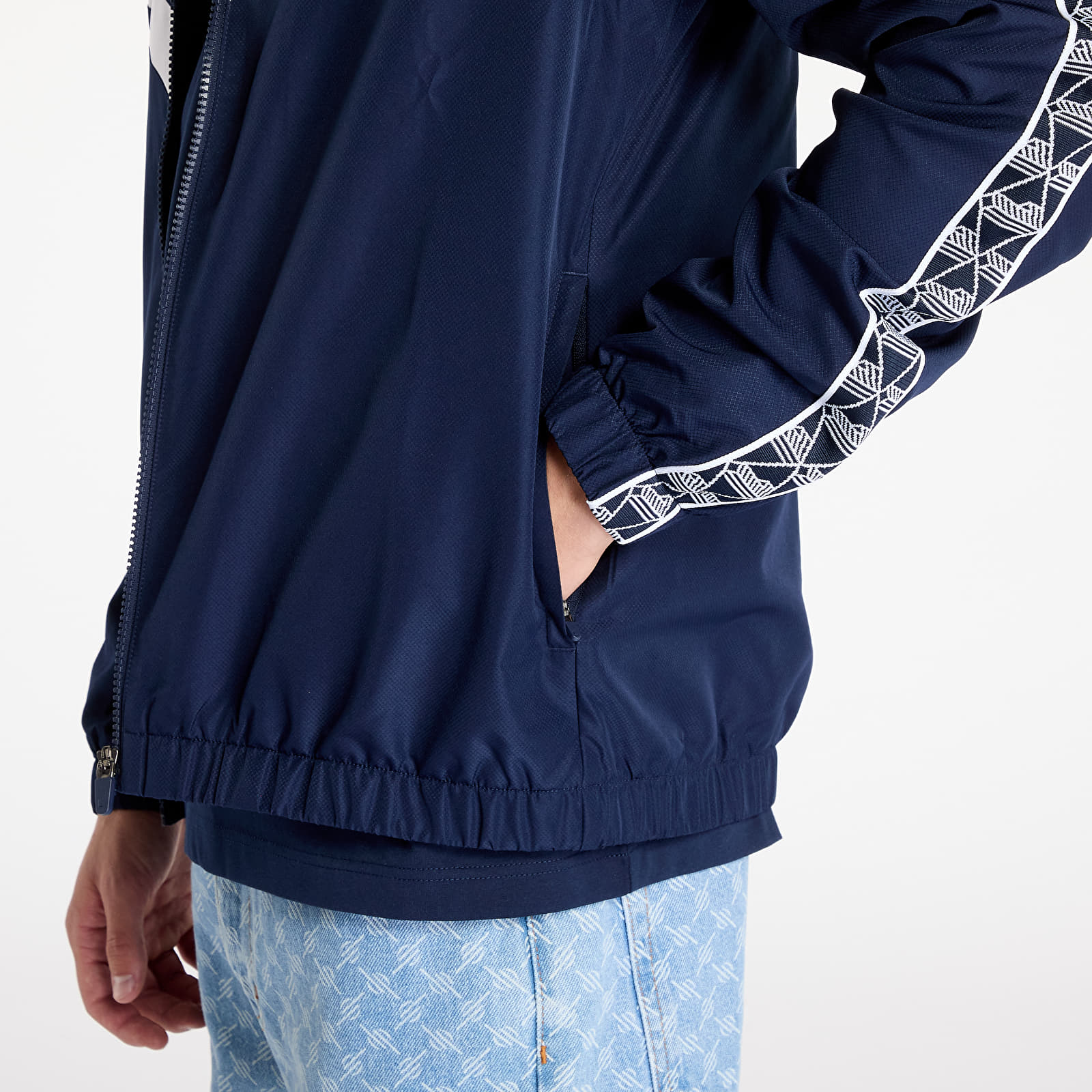 Jacken LACOSTE Tennis Monogram Track Jacket Navy Blue/ White