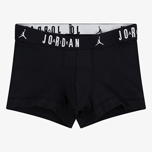 Boxershorts Jordan Mens Flight Cotton 3 Pack Trunk Black Queens