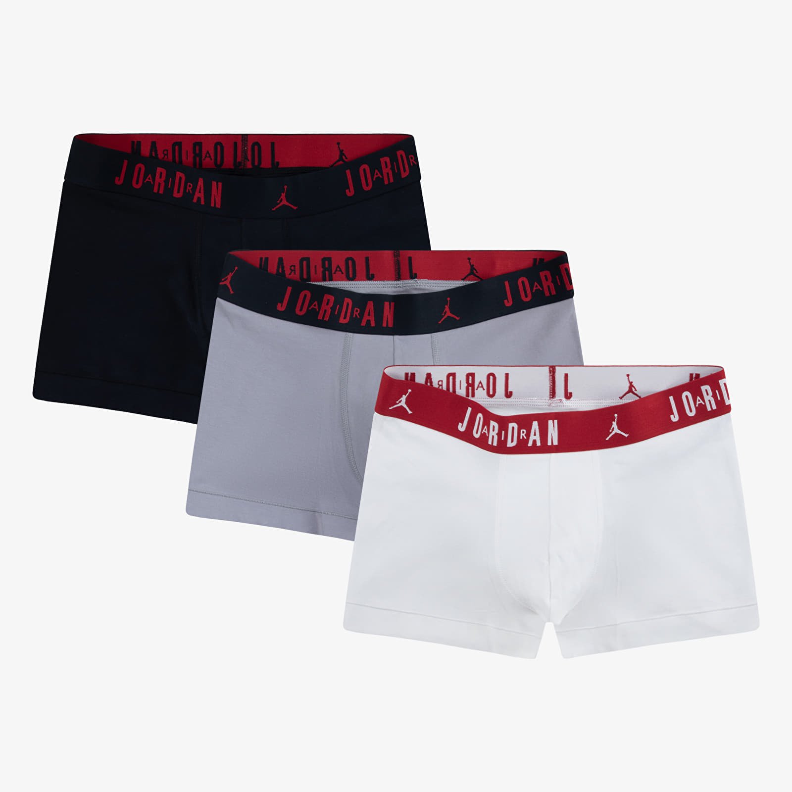 Boxer shorts Jordan Mens Flight Cotton 3-Pack Trunk Black/ White