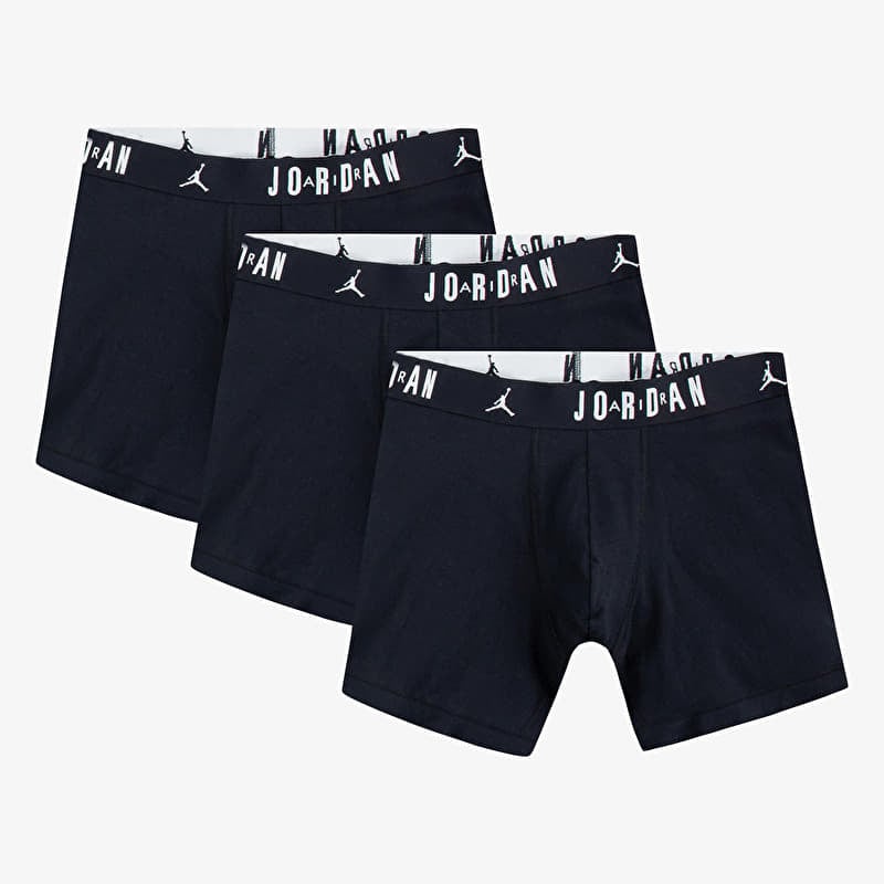 Boxershorts Jordan Flight Cotton Core 3-Pack Boxer Brief Black