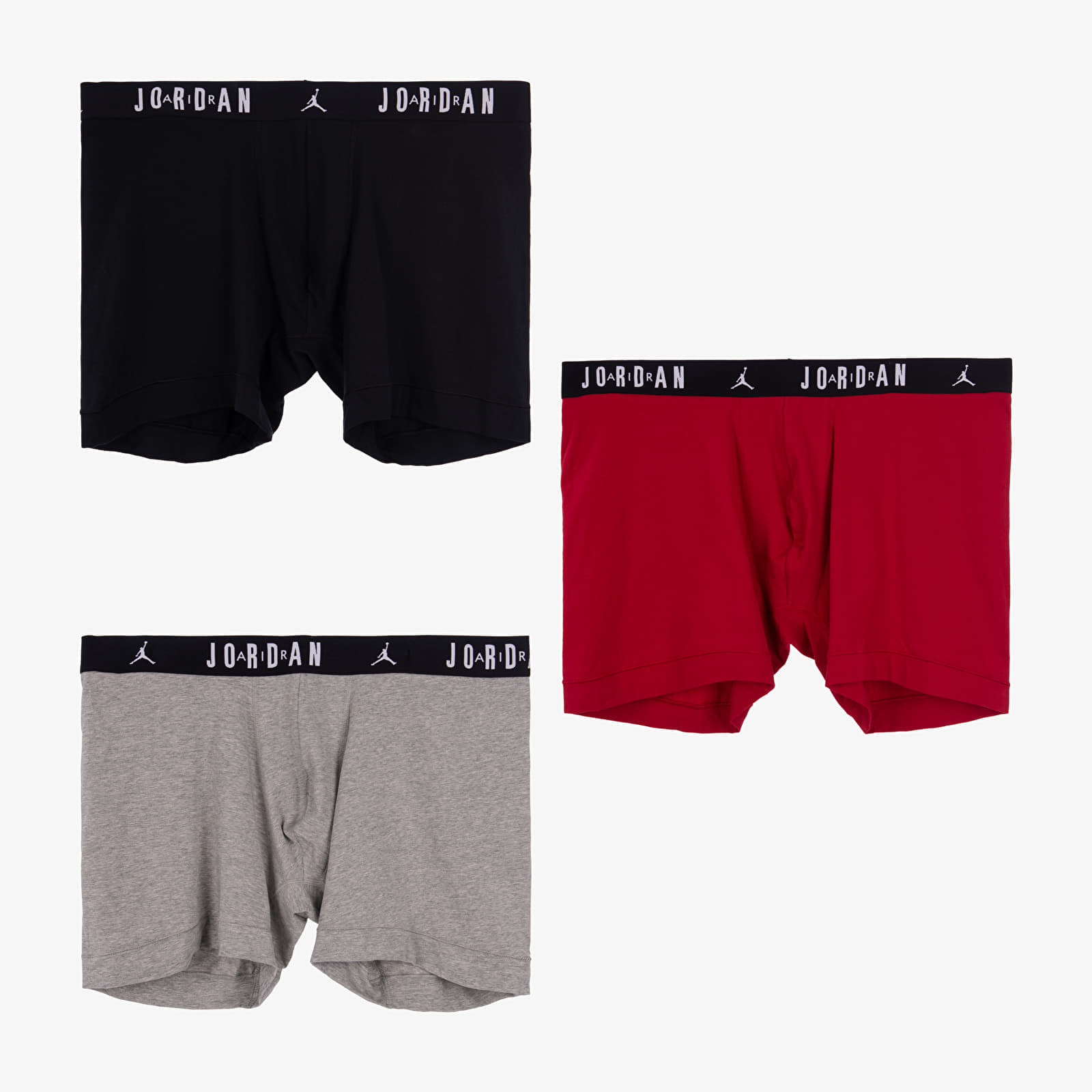 Jordan Flight Cotton Core 3-Pack Boxer Brief Gym Red/ Black