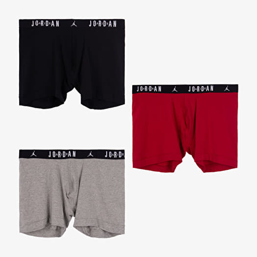 Boxerky Jordan Flight Cotton Core 3-Pack Boxer Brief Gym Red/ Black