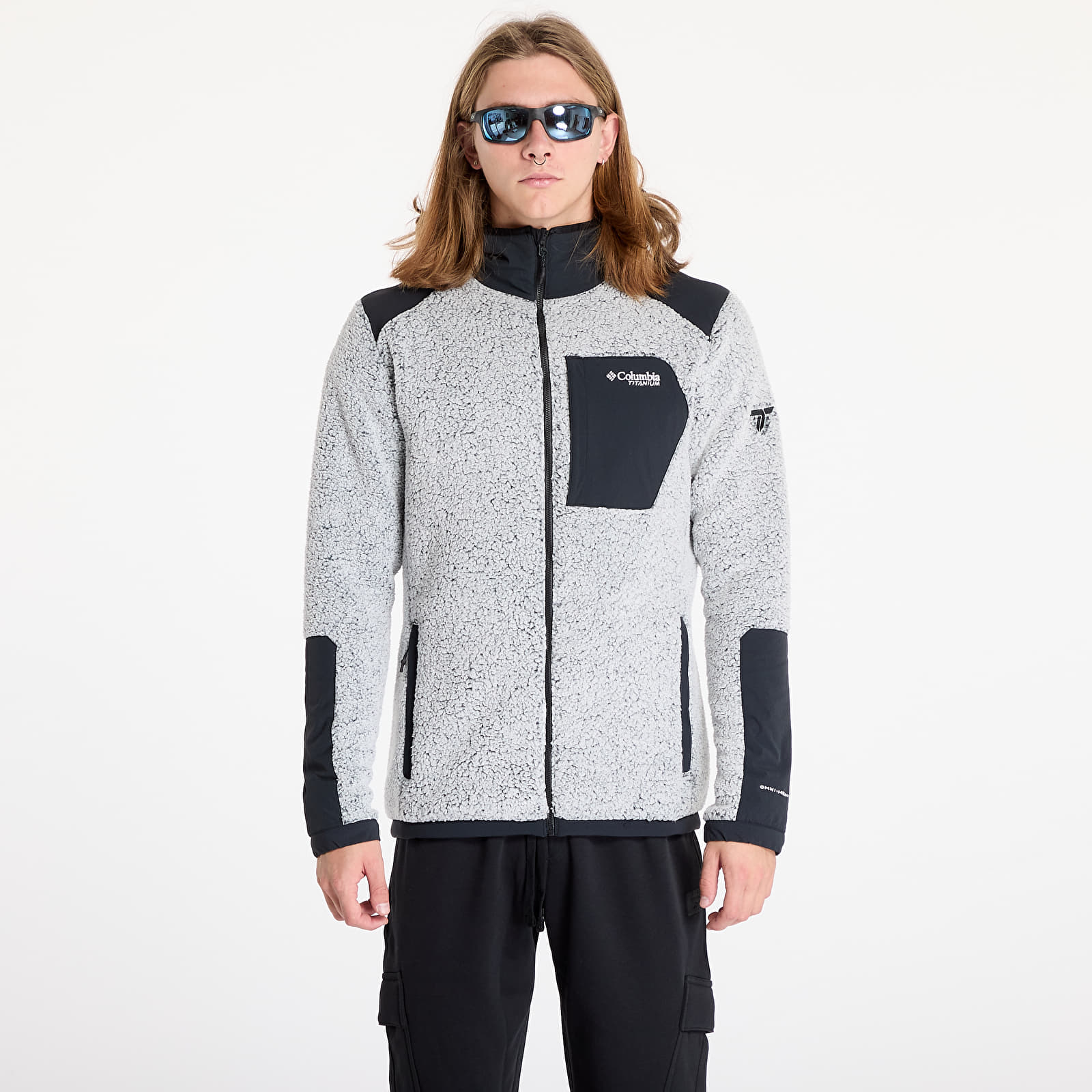 Men's sweatshirts Columbia Arctic Crest™ Sherpa Full Zip White/ Black