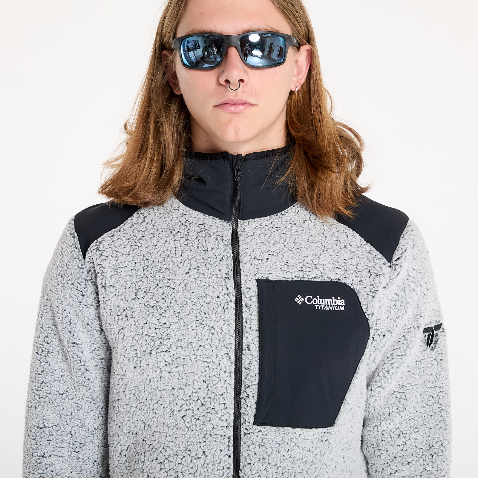 Men's sweatshirts Columbia Arctic Crest™ Sherpa Full Zip White/ Black