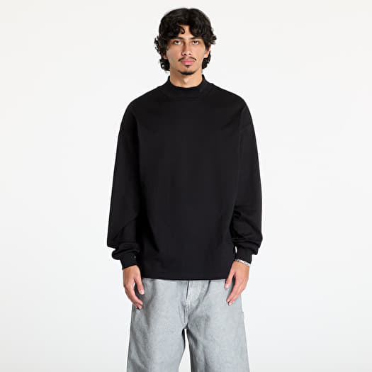 Tricou Carhartt WIP L/S Script Mockneck T-Shirt UNISEX Black