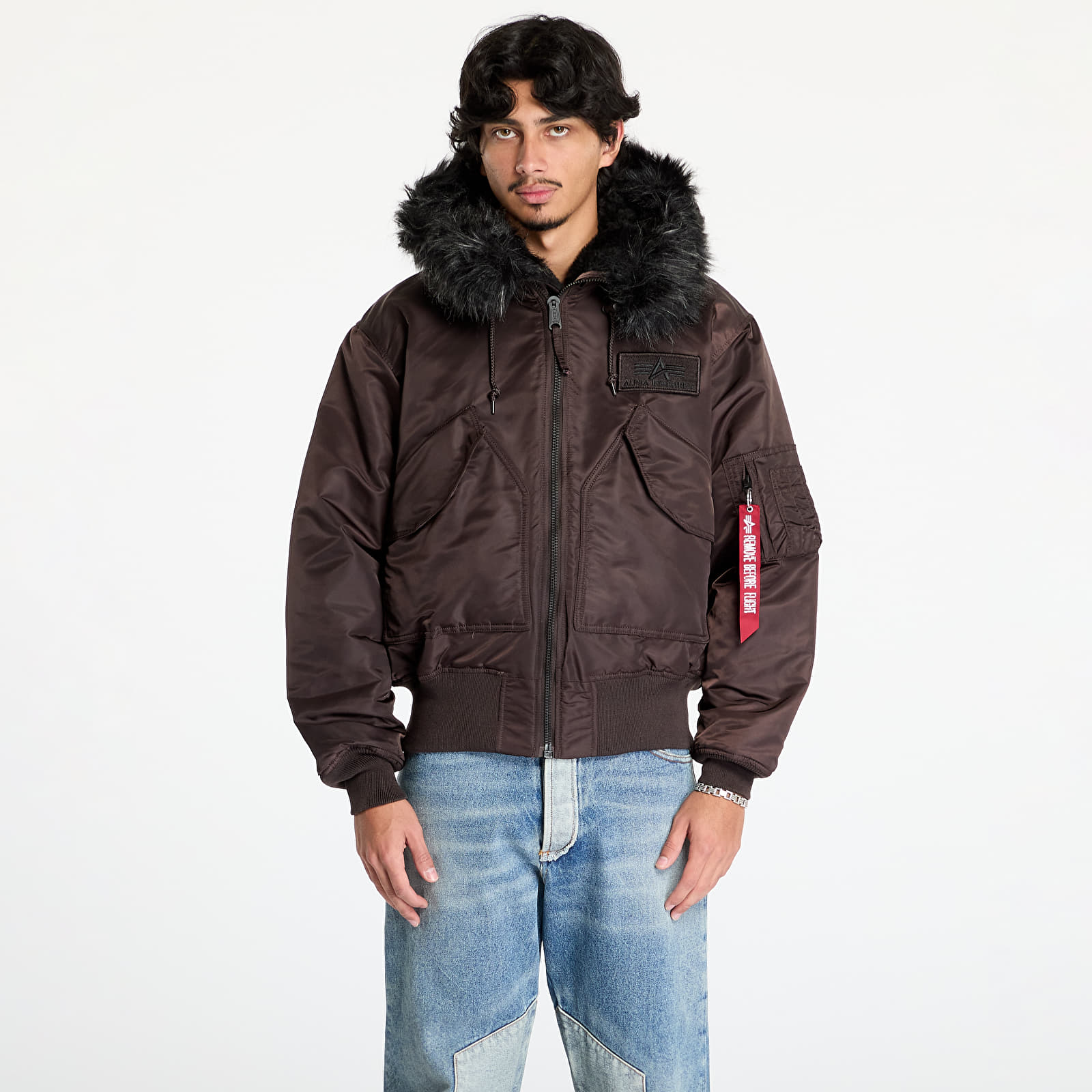 Muške jakne Alpha Industries 45P Hooded Custom Jacket Hunter Brown