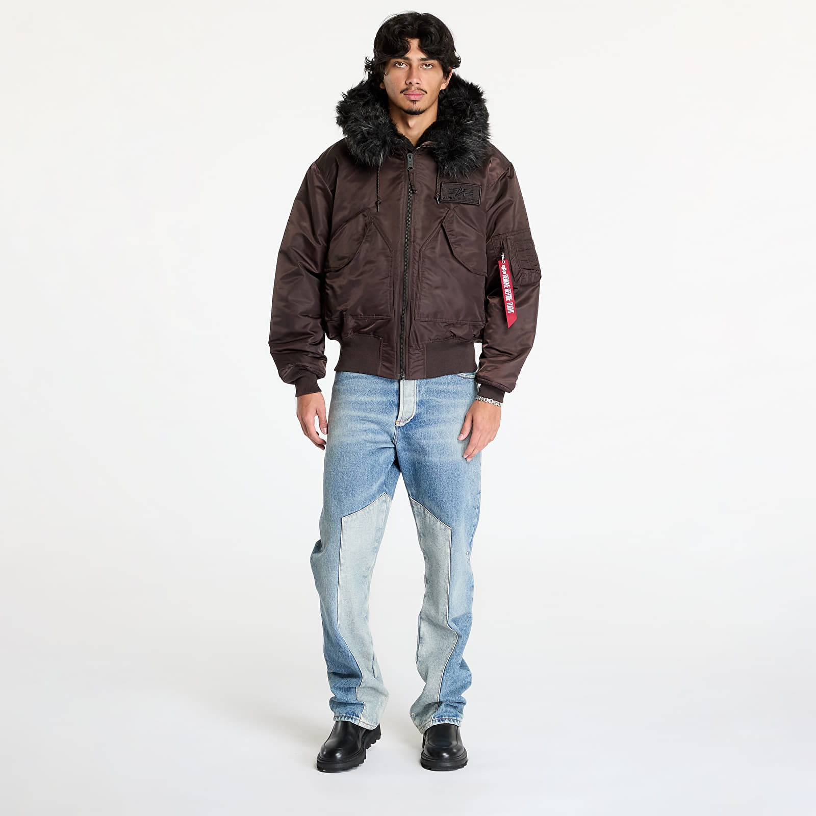 Herrenjacken Alpha Industries 45P Hooded Custom Jacket Hunter Brown