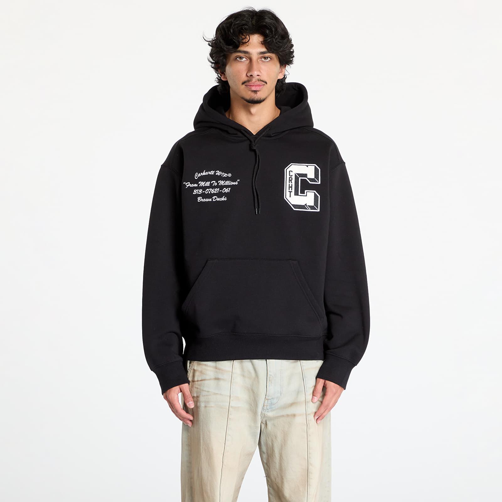 Sudaderas Carhartt WIP Hooded Brown Ducks Sweat UNISEX Black