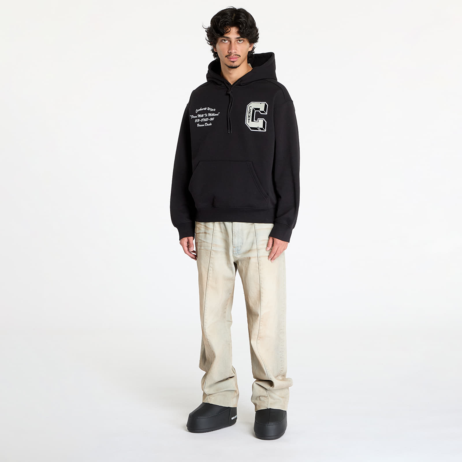 Sudaderas Carhartt WIP Hooded Brown Ducks Sweat UNISEX Black