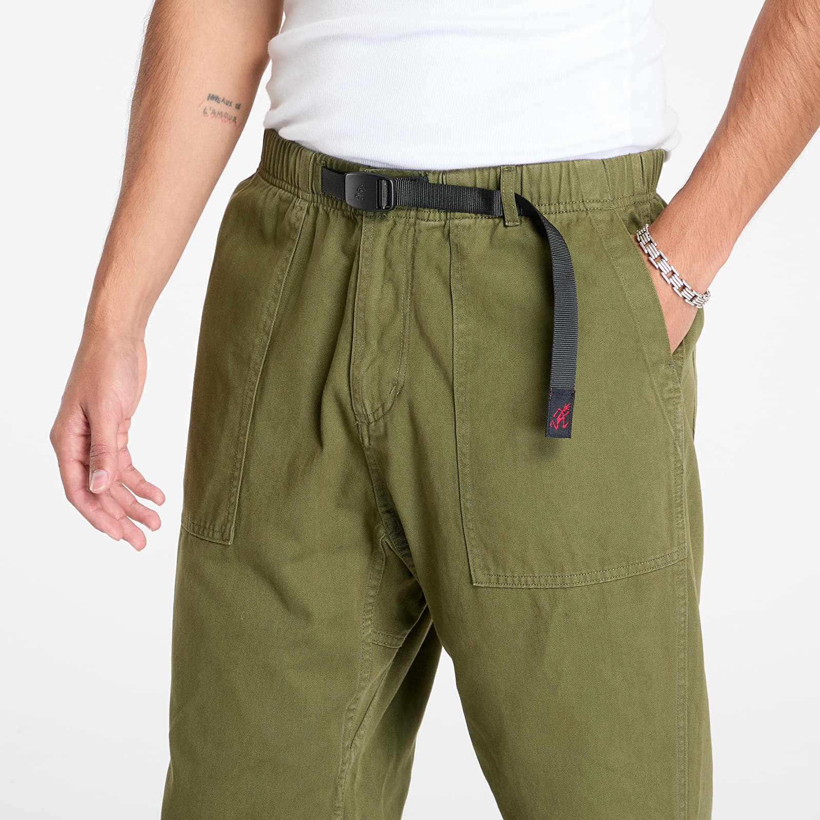 Moške hlače Gramicci Loose Tapered Ridge Pant UNISEX Olive