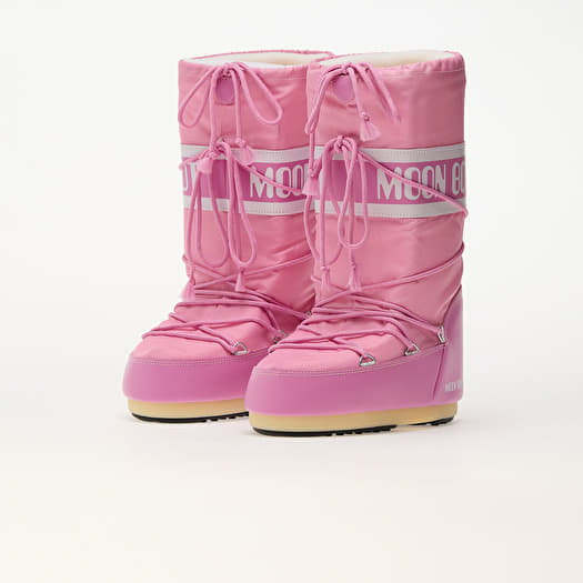 Pink fur moon boots shop