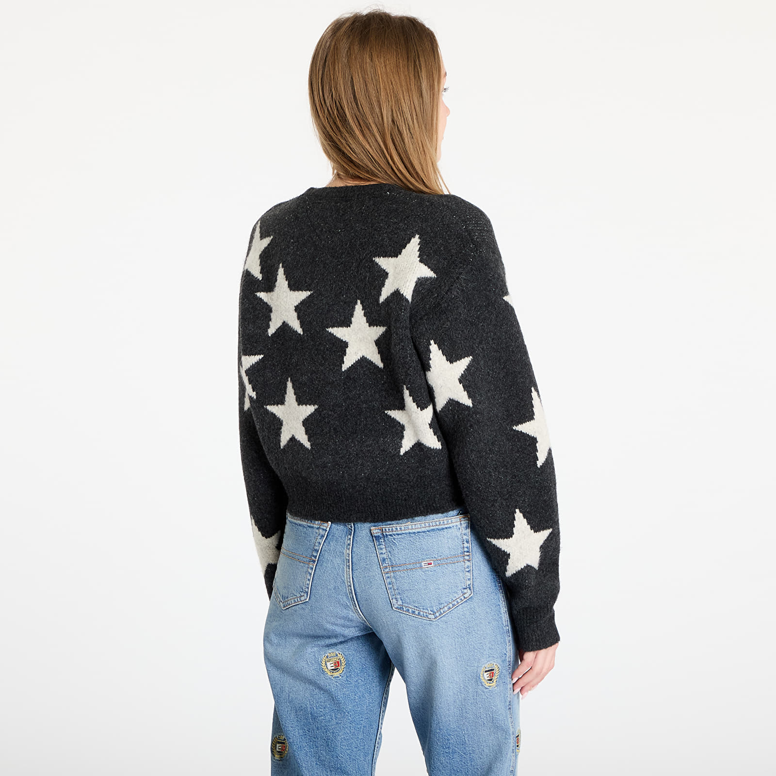 Jerséis de mujer Tommy Jeans Star Patern Sweater Black