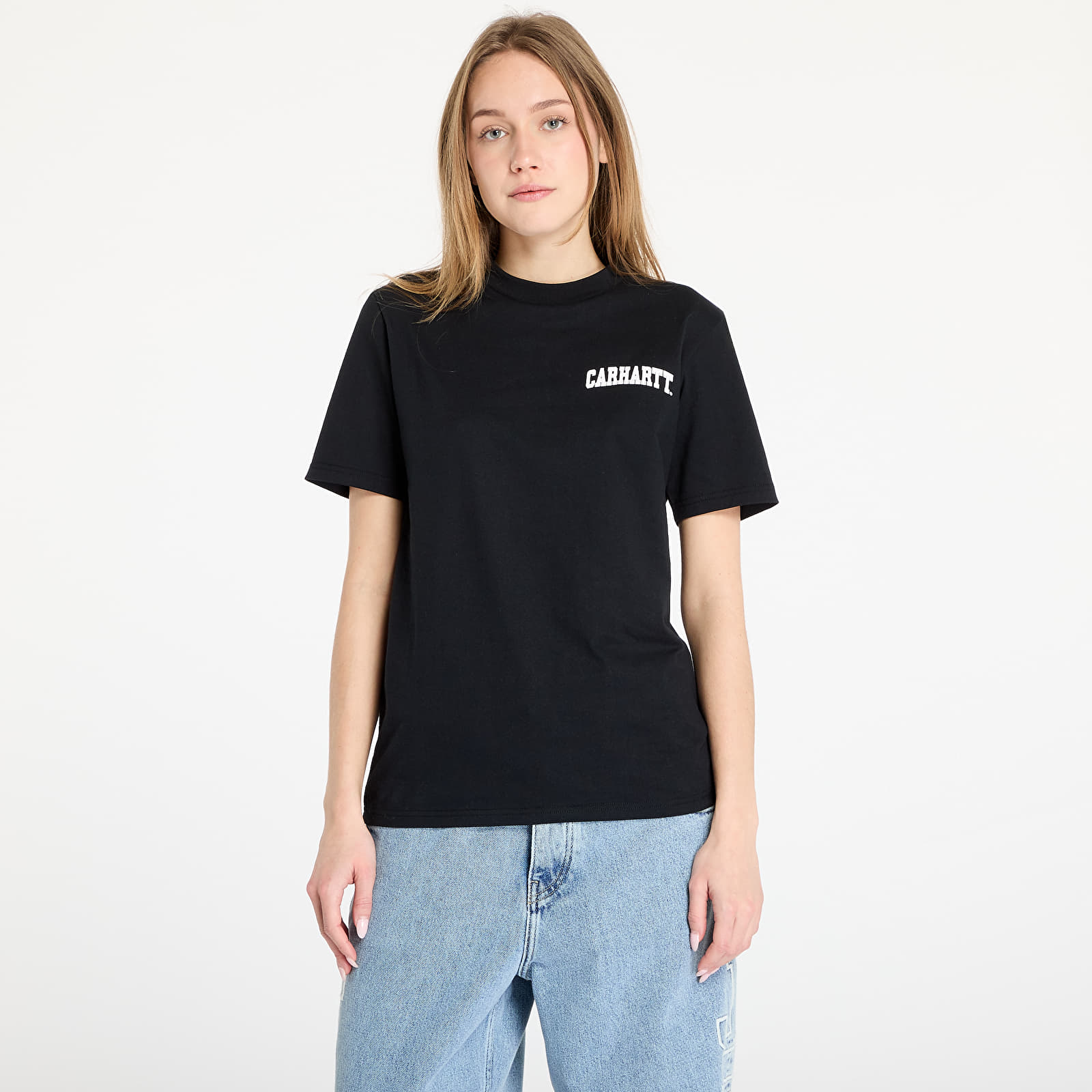 Heren T-shirts Carhartt WIP University Script Short Sleeve T-Shirt UNISEX Black/ White