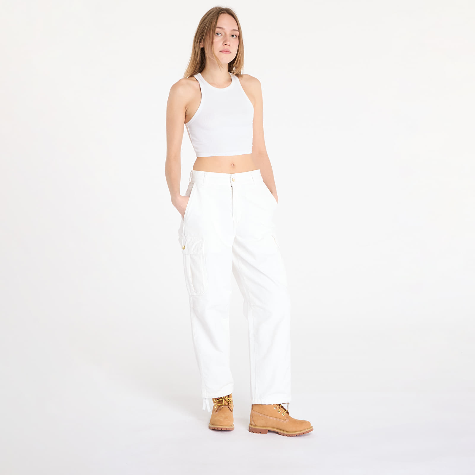Férfi nadrágok Carhartt WIP Stanton Cargo Pant UNISEX Wax Stone Washed