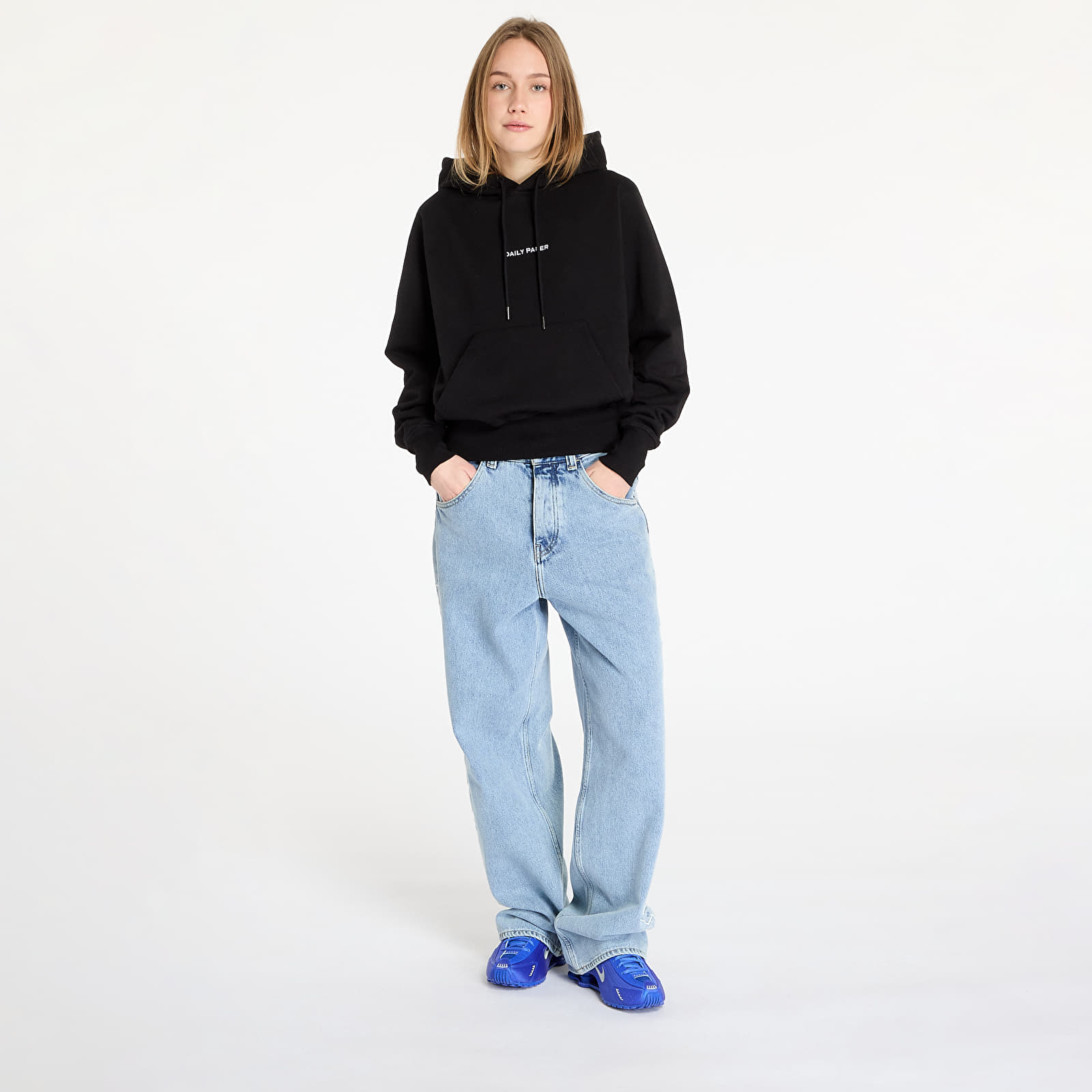 Ženske majice Daily Paper Evvie Type Hoodie Black